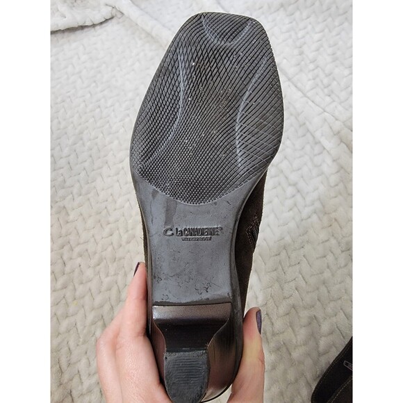 LA CANADIENNE Brown Suede Waterproof Ankle Boots Booties SIZE 8 M 22273 - Picture 6 of 16